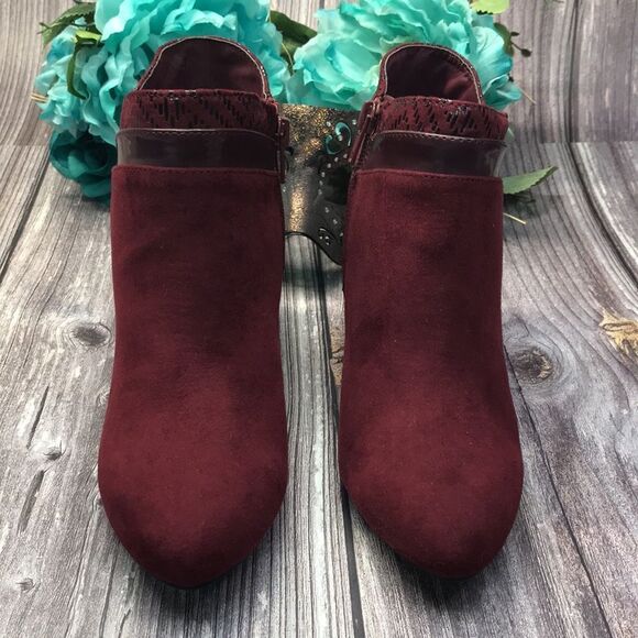KAREN SCOTT Cahleb Wine Dress Booties 5M - Picture 3 of 13